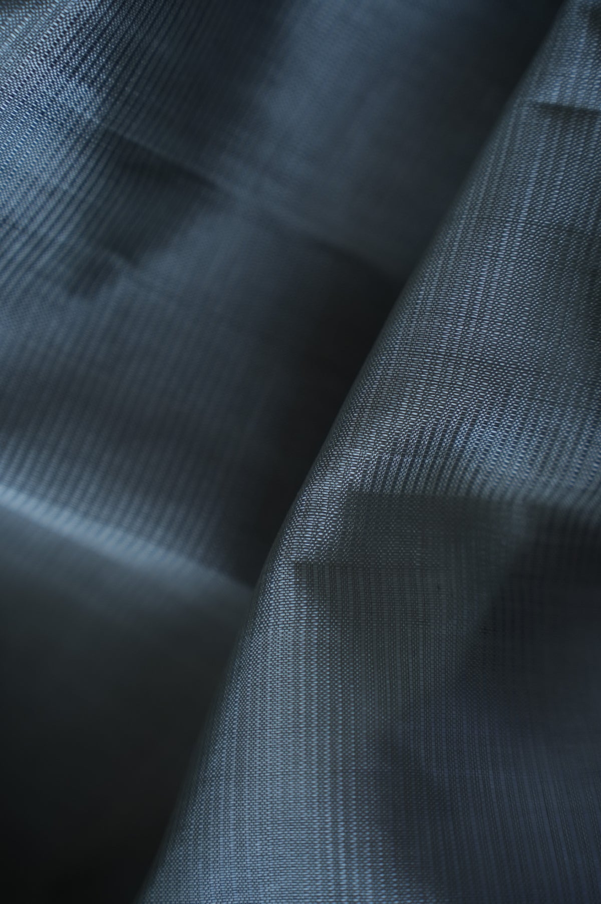 Silver Grey Mangalagiri Silk Cotton with Purple Border and Contrasting Purple Pallu
